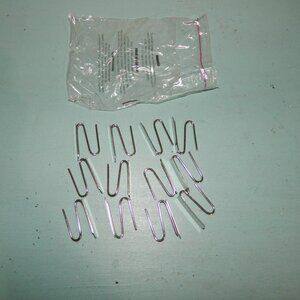 Pottery Barn Drapery Curtain Hooks 1.5 Inch Silver Metal Slide Pins Teen Set/12